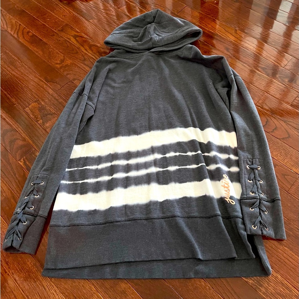 Tie-dye Justice Hoodie Tunic Length